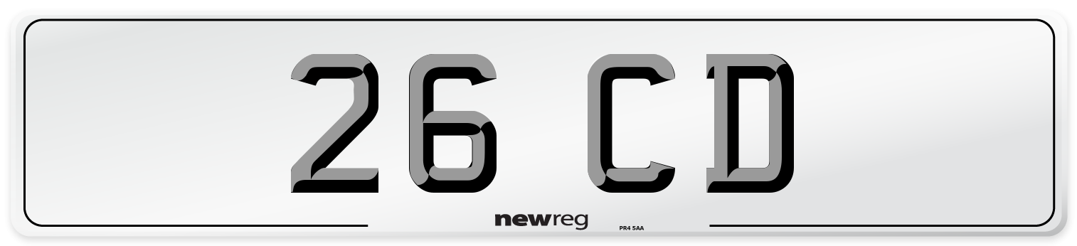 26 CD Number Plate from New Reg